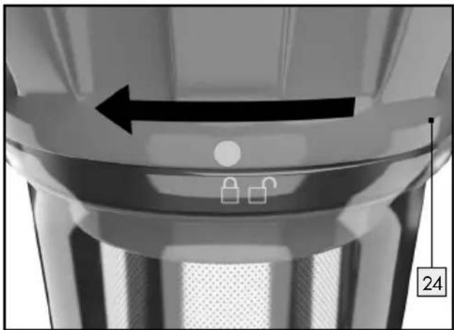 SILVERCREST SHAZ 22.2 E6 - Gehen Sie zum Reinigen der Filter wie folgt vor: - 3