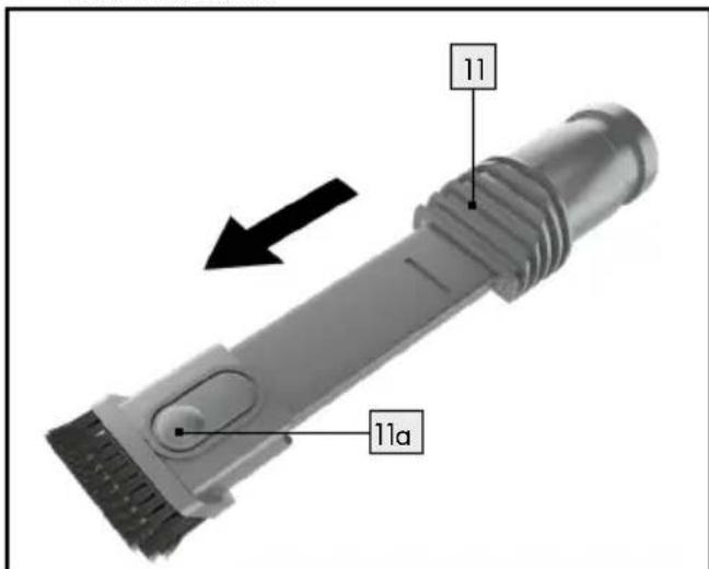 SILVERCREST SHAZ 22.2 E6 - La spazzola antipolvere [11] presente due funzioni: - 1