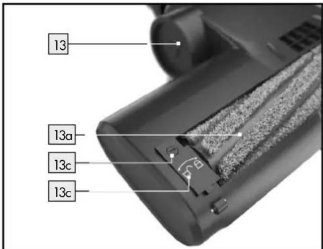 SILVERCREST SHAZ 22.2 E6 - Rengoring af den roterende børsterulle: - 1