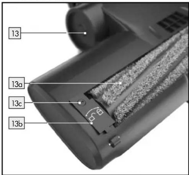 SILVERCREST SHAZ 22.2 E6 - Cischenje vrtljivega krtacnega valja: - 1