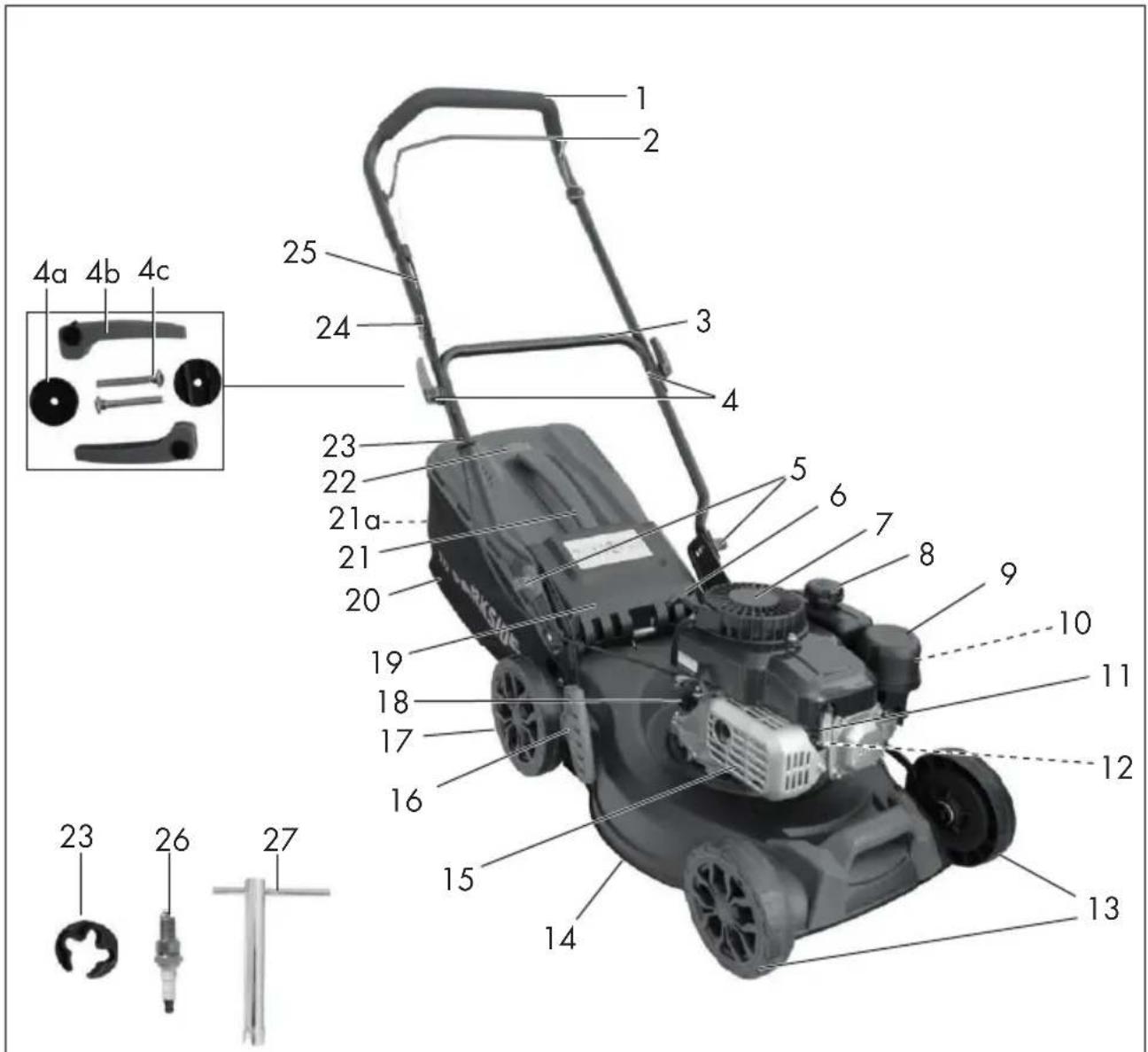 PARKSIDE PBM 42 A1 - Petrol Lawnmower - 1