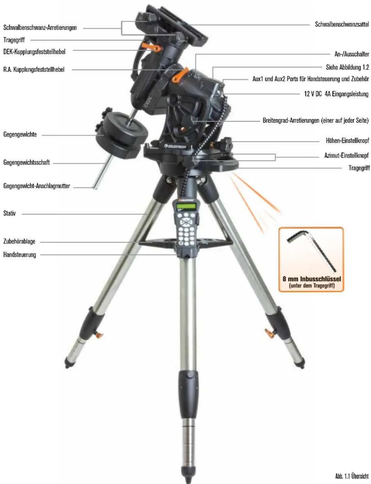 CELESTRON CGX Equatorial 1100 - Übersicht - 1