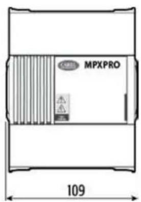 Carel MPXPRO - MPXPRO: fixation sur rail DIN et dimensions - 2
