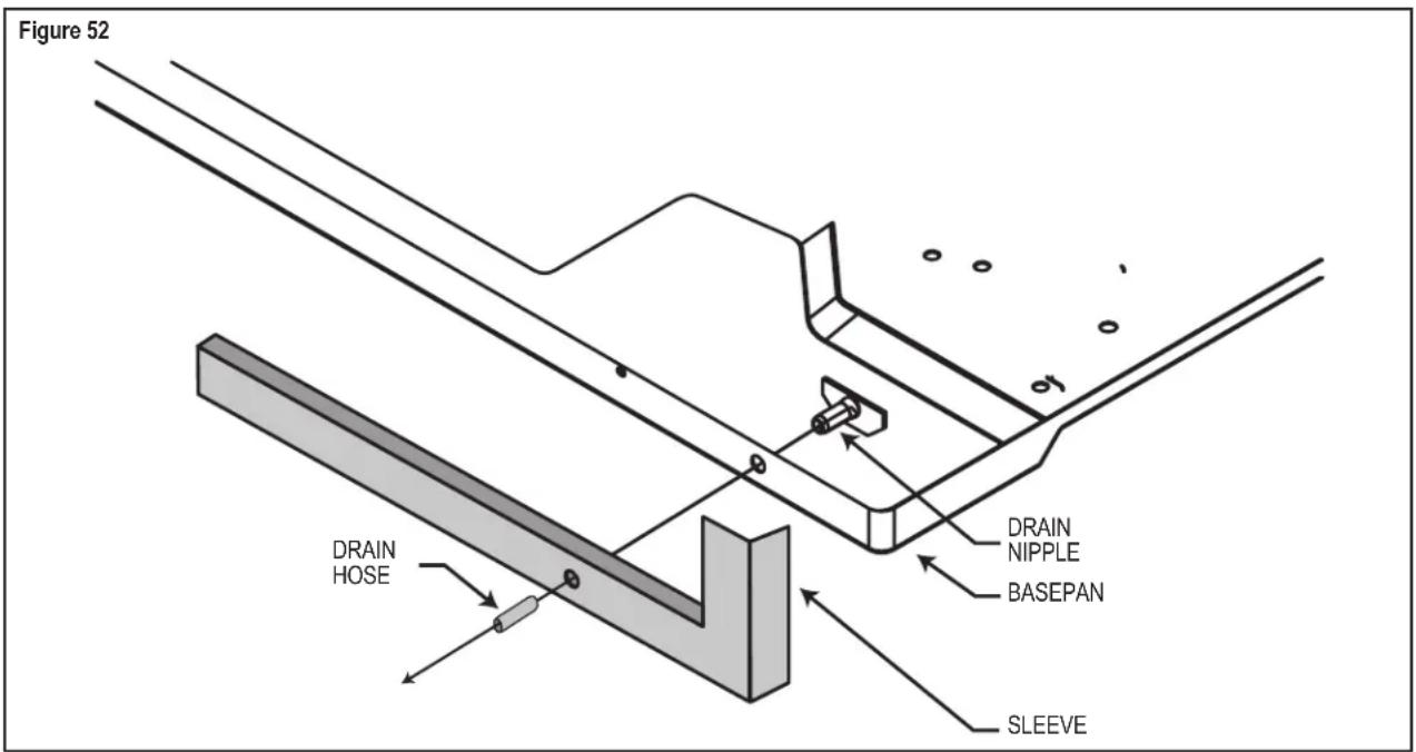 Figure 52 DRAIN HOSE SLEEVE DRAIN NIPPLE BASEPAN σf