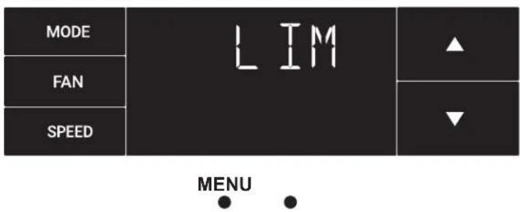 MODE FAN SPEED LIM ▲ ▼ MENU