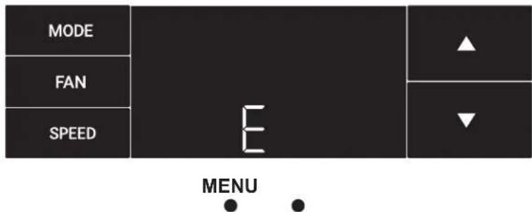 MODE FAN SPEED E MENU
