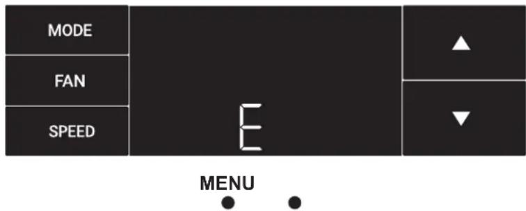 MODE FAN SPEED E MENU
