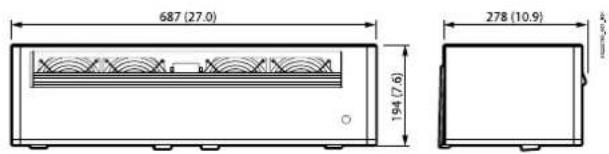 Carel VRDXL00001 - Dimensions - mm (in) - 1