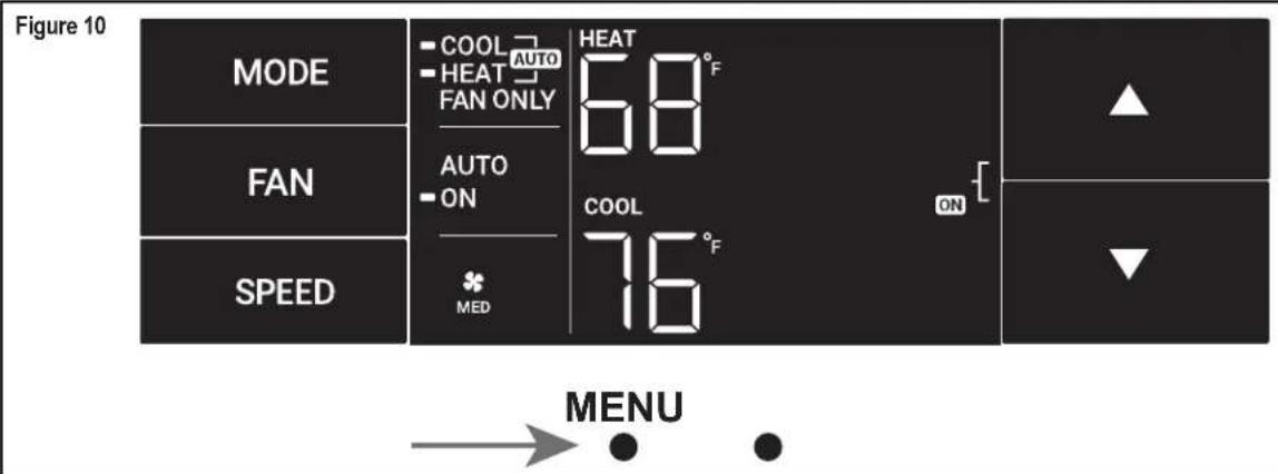 Friedrich KCQ06A10A - Accessing Sub-Menus - 1