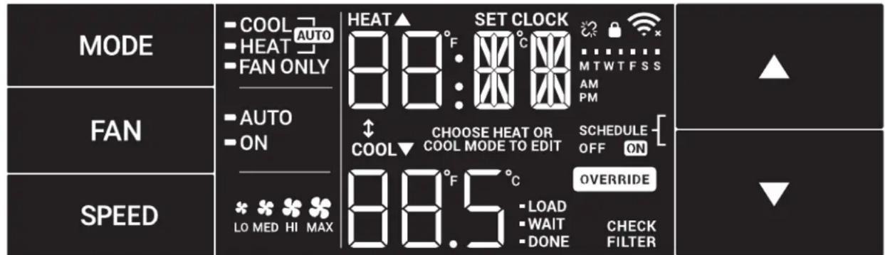 Friedrich WCT12A10B - Control Panel Operation - 1