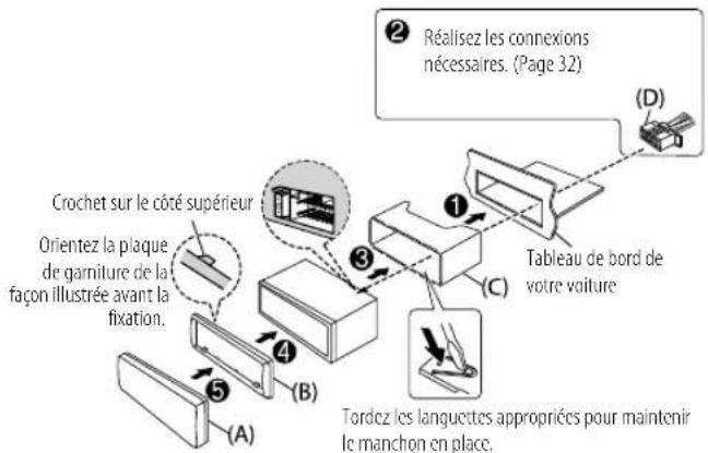 KENWOOD KMMX705 - Installation de l'appareil (montage encastré) - 2