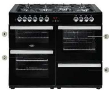 BELLING PKENS100EIBLK - cm, dessus gaz avec fours electriques - 1