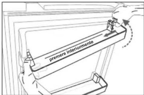 HISENSE RB329N4ACE - Rimuovere e installare il ripiano della porta - 1