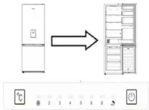 HISENSE RB329N4ACE - Pannello di visualizzazione all'interno della porta - 1