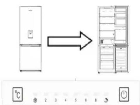 HISENSE RB329N4ACE - Display panel inside door - 1