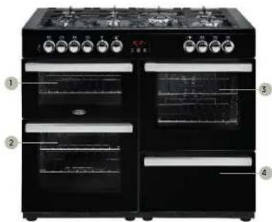 BELLING PKENS90EIBLK - cm, dessus gaz avec fours electriques - 1