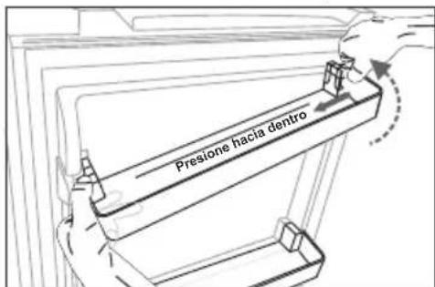 Presione hacia dentro