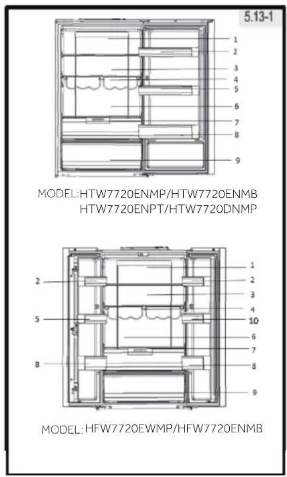 HAIER HTW7720ENPT - Guardar no compartmento frigorifico - 1