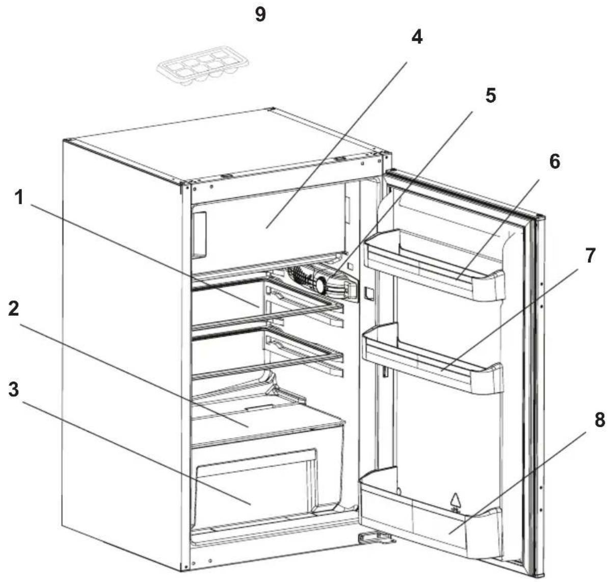 AIRLUX ARI88 - COMPONENTI DELL'ELETTRODOMESTICO E SCOMPARTI - 1