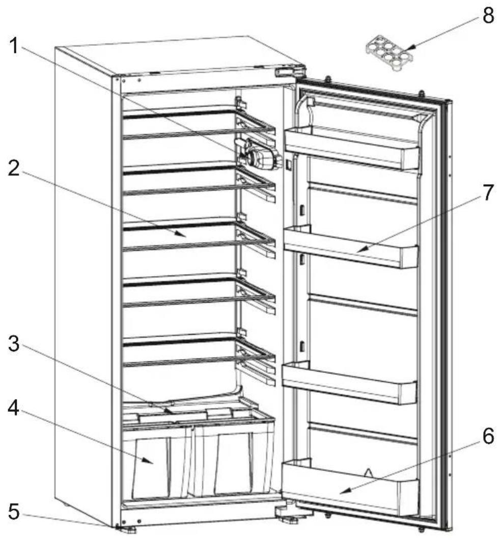AIRLUX ARITU122 - PARTES E COMPARTIMENTOS DO ELECTRODOMÉSTICO - 1