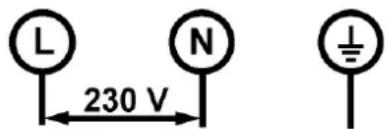 L N 230 V ⊥