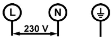 L N 230 V ⊥