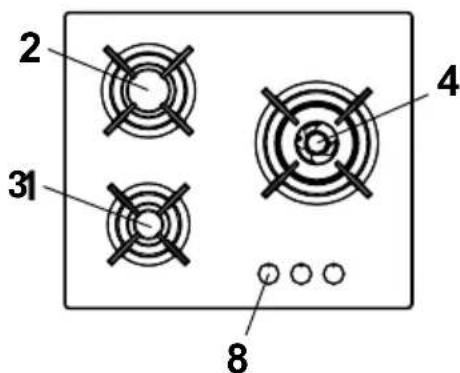 AIRLUX AV32HBK - DESCRIPTION DES TABLES DE CUISSON - 5