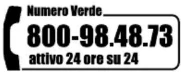 Numero Verde 800-98.48.73 attivo 24 ore su 24