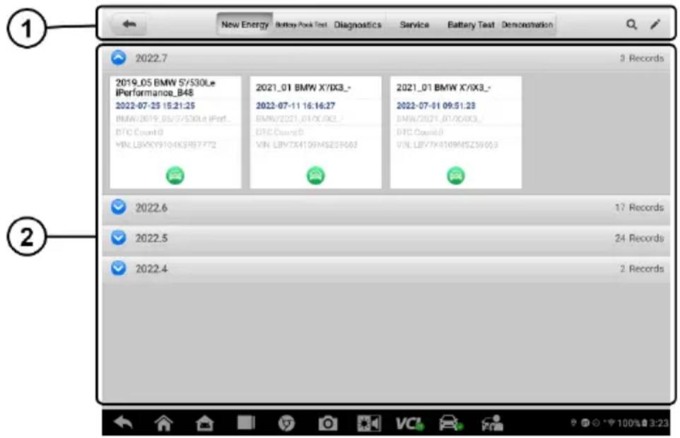 New Energy Battery Test Diagnostics Service Battery Test Demonstration 1 2022.7 3 Records 2019_05 BMW S/530Le iPerformance_B48 2022-07-25 15:21:25 BMW/2019_05/5/530Le iPerf. DTC Count 0 VIN: LBVXY9104XS3R67772 2021_01 BMW X/YX3_ 2022-07-11 16:16:27 BMW/2021_01/00/X3_ DTC Count 0 VIN: LBVTX4109MSZ59663 2021_01 BMW X/YX3_ 2022-07-01 09:51:28 BMW/2021_01/00/X3_ DTC Count 0 VIN: LBVTX4109MSZ59663 2022.6 17 Records 2022.5 24 Records 2022.4 2 Records