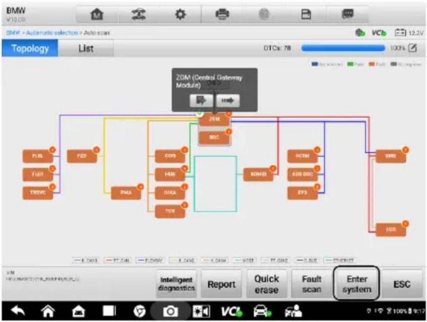 Autel MaxiSYS MS909EV - Accéder à l'é cran de diagnostic intelligent - 8