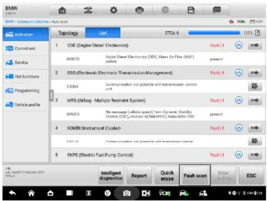 Autel MaxiSYS Ultra EV - Scanner les défauts du système - 1