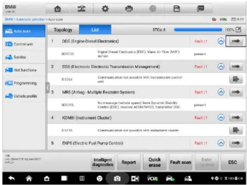 Autel MaxiSYS Ultra EV - Pour accéder à l'écran de diagnostic intelligent après être entré dans un système spécifique - 1