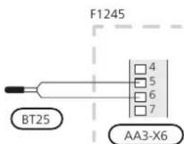 Nibe F12458 - Sonde de température, départ chauffage, externe - 1