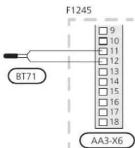 Nibe F12458 - Sonde de température,回头 chauffage, externe - 1