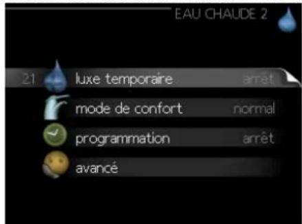 Nibe AMS108 - Menu 2 - EAU CHAUDE - 1