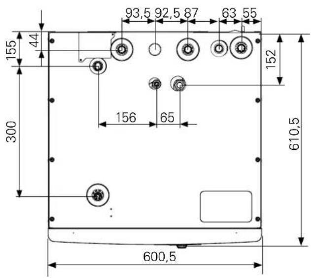 Nibe AMS108 - Dimensions et raccordements hydrauliques - 2