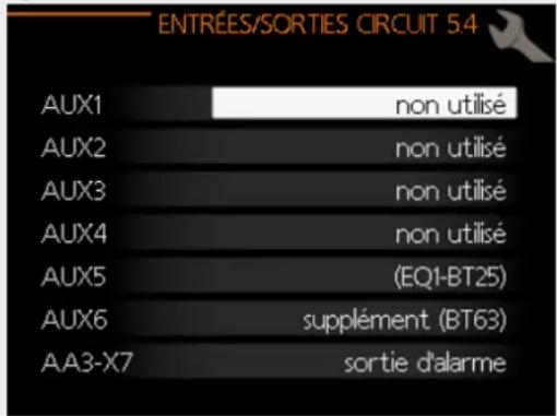 Nibe AMS108 - Réglage d'usine : - 1