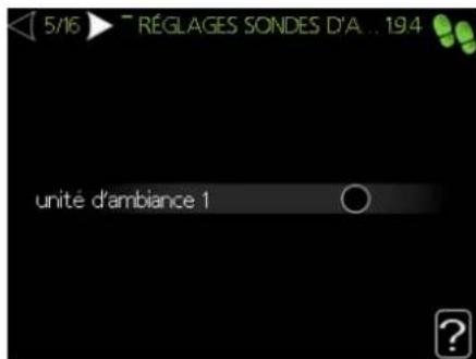 Nibe AMS108 - 5/16 Régl. sonde temp. amb. - 1
