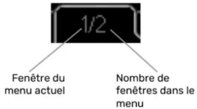 Nibe F470 - Navigation entre les fenêtres - 1