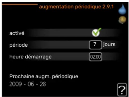 Nibe F470 - Heure de démarrage - 1