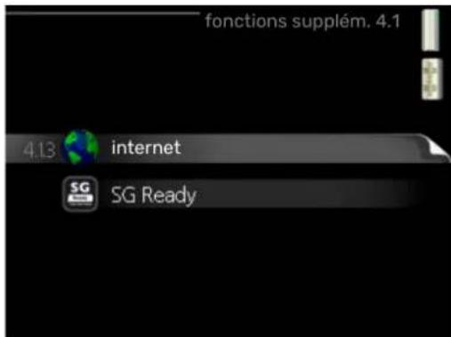 Nibe F470 - MENU 4.1 - Fonctions supplémentaires - 1