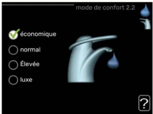 Nibe F470 - MENU 2.2 - Mode de confort - 1