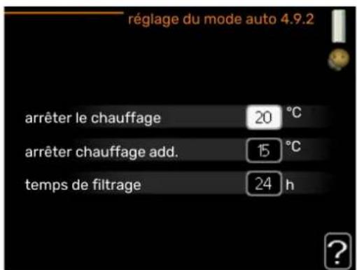 Nibe F470 - Temps de lavage - 1