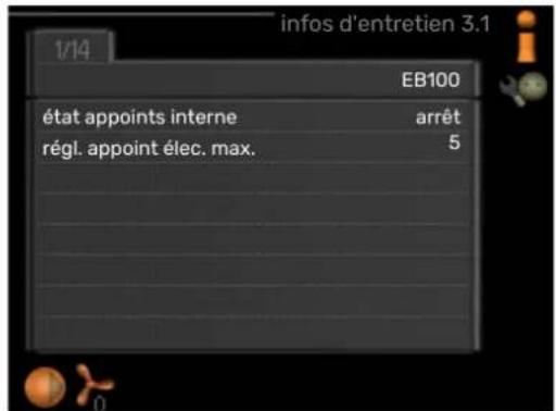 Nibe F470 - MENU 3.1 - INFOS D'entretien - 1