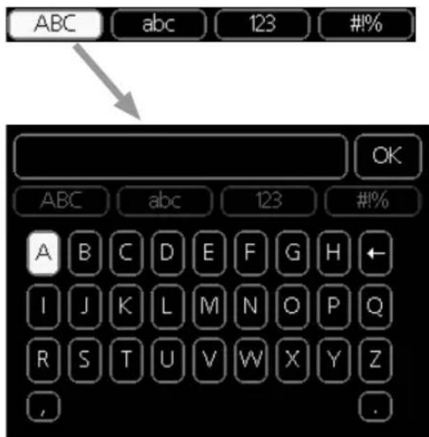 Nibe F1255 PC6 - Utilisez le clavier virtuel - 2
