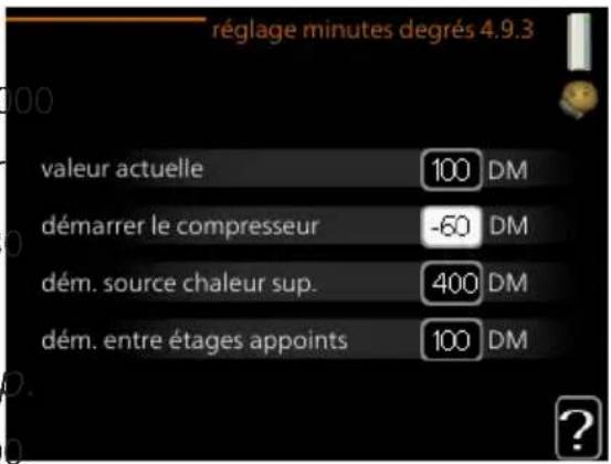 Nibe F1255 PC6 - RÉGLAGE MINUTES DEGRÉS - 1