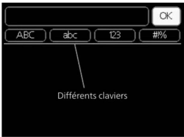 Nibe F1255 PC6 - Utilisez le clavier virtuel - 1