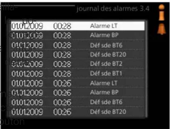 Nibe F1255 PC6 - JOURNAL DES ALARMES - 1
