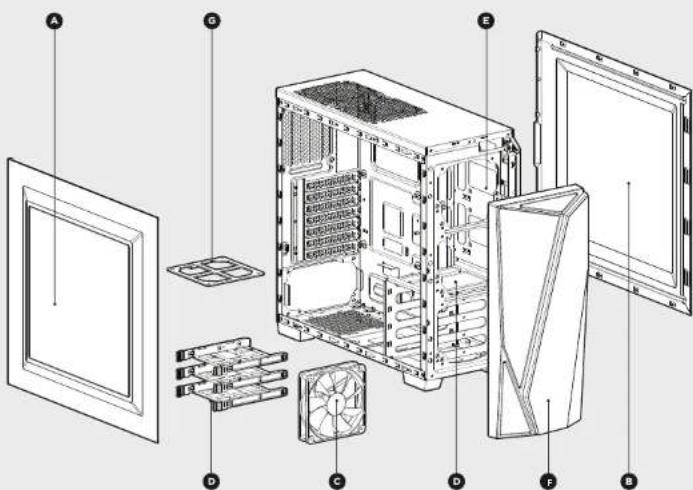 CORSAIR Carbide SPEC04 - Ocobennoctn KopnycaCodepxmuoe KomnneKta akceccyapOB - 1