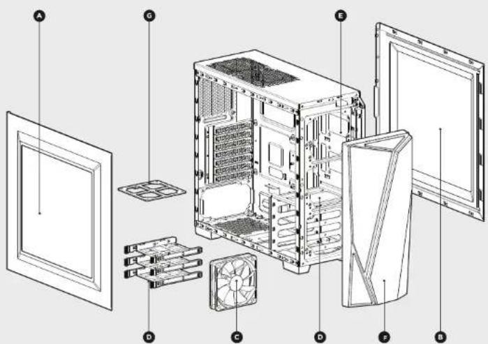 CORSAIR Carbide SPEC04 - Caratteristiche caseContenuto kit di accessori - 1